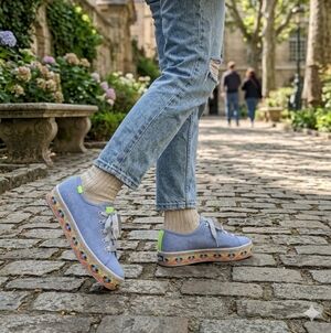 KEDS Women's Sz 9 TRIPLE KICK Platform AZTEC GEO Embroidered Cornflower …